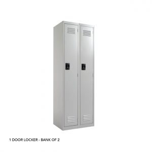 BANK OF LOCKERS - 1 DOOR - BANK OF 2