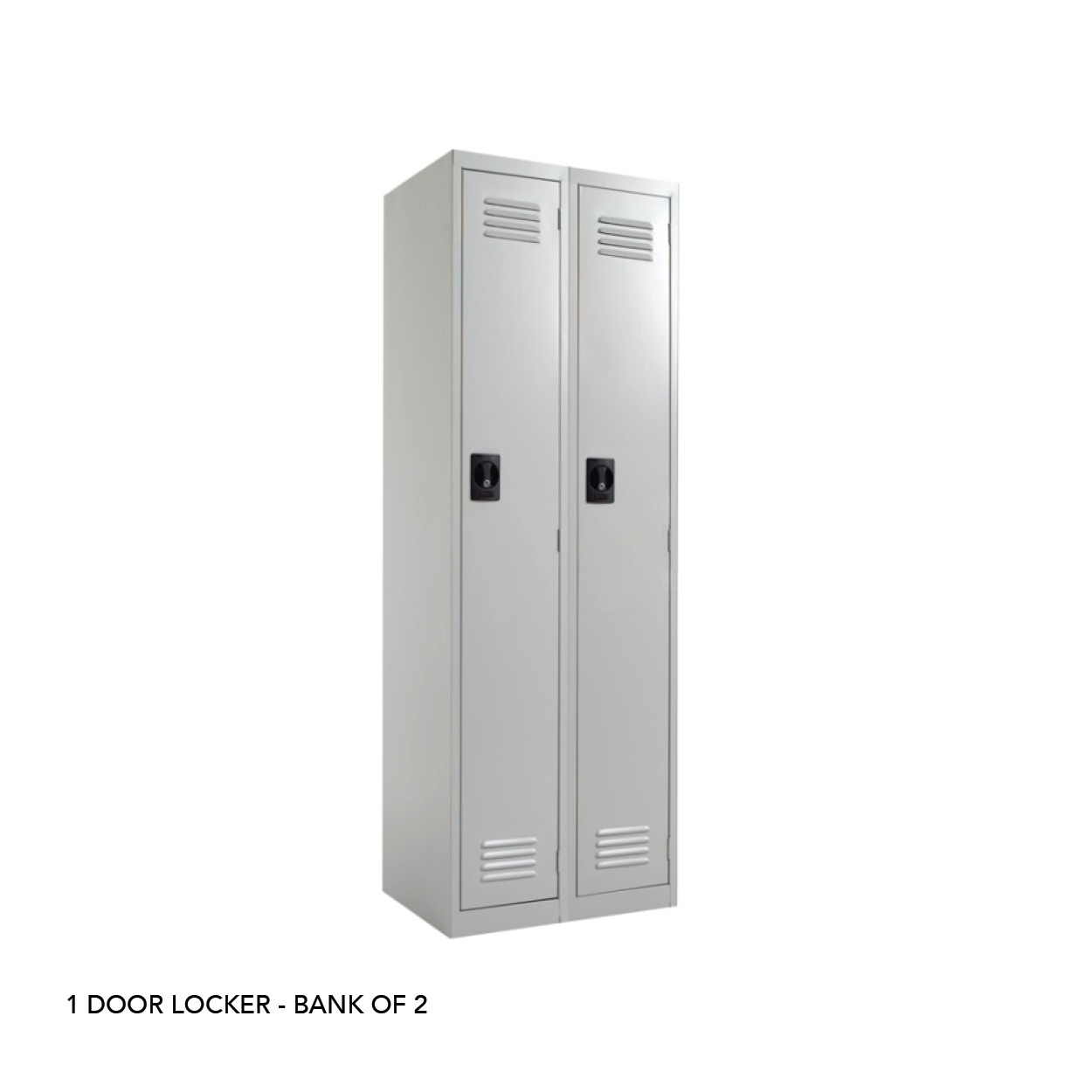 BANK OF LOCKERS - 1 DOOR - BANK OF 2