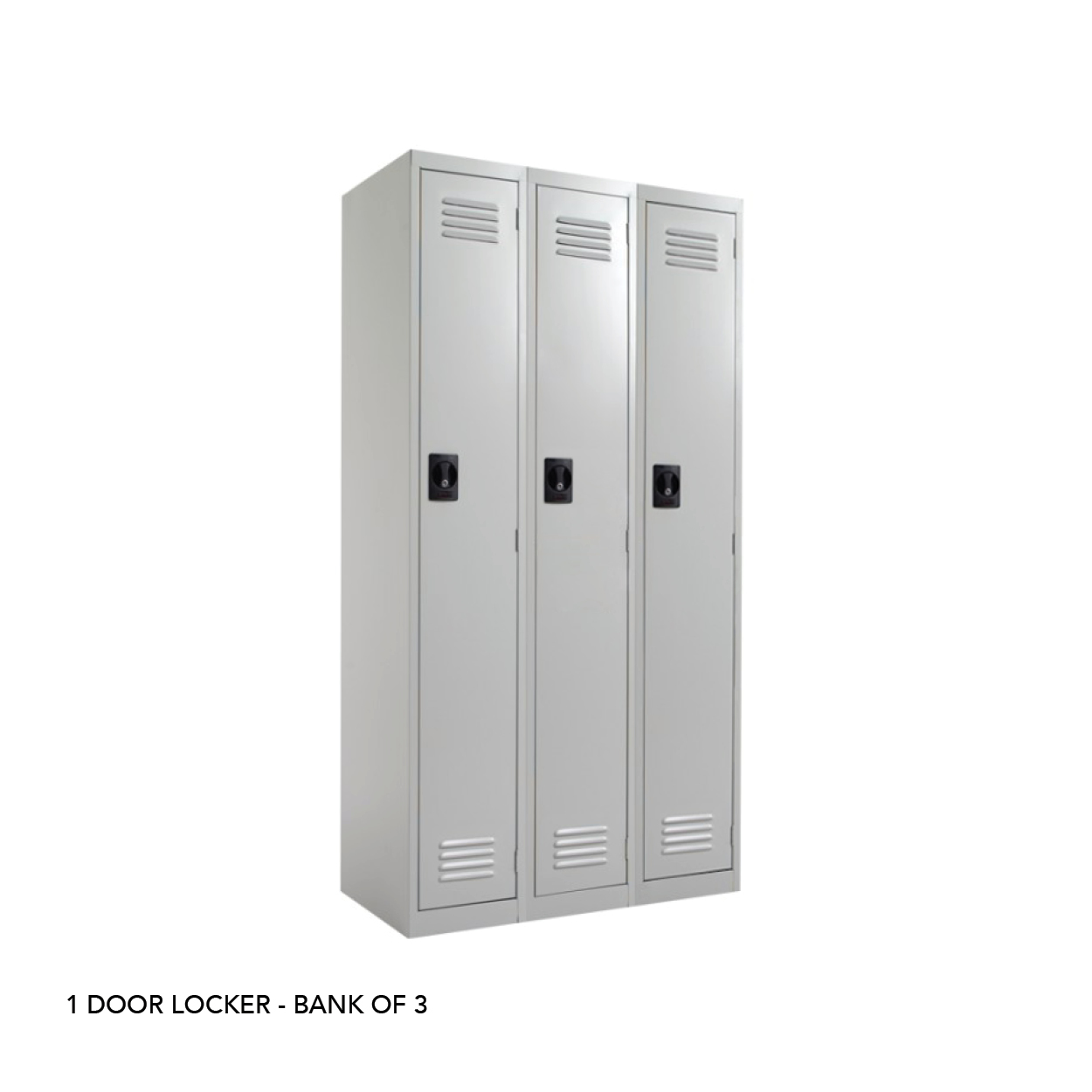 BANK OF LOCKERS - 1 DOOR - BANK OF 3