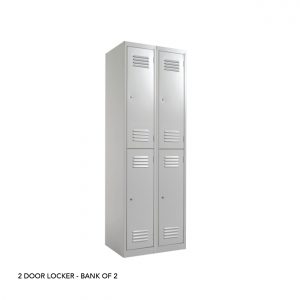 BANK OF LOCKERS - 2 DOOR - BANK OF 2