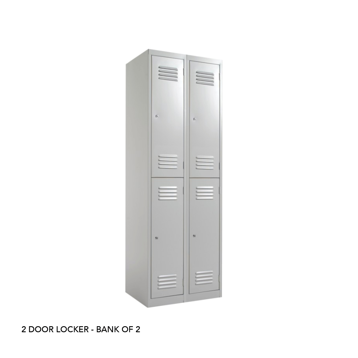 BANK OF LOCKERS - 2 DOOR - BANK OF 2
