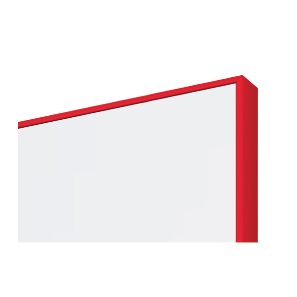 LX8 SLIM EDGE PORCELAIN WHITEBOARD FRAME RED