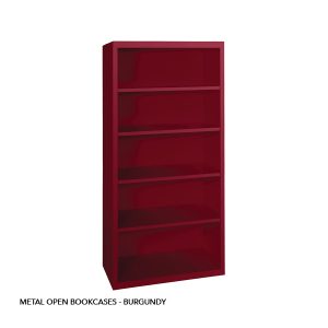 METAL OPEN BOOKACSES - BURGUNDY