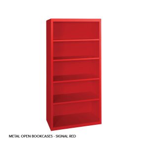 METAL OPEN BOOKACSES - SIGNAL RED