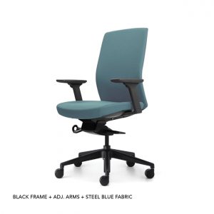 AVEYA UPHOLSTERED - BLACK - STEEL BLUE