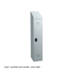 Sloping Top Lockers - Light Grey