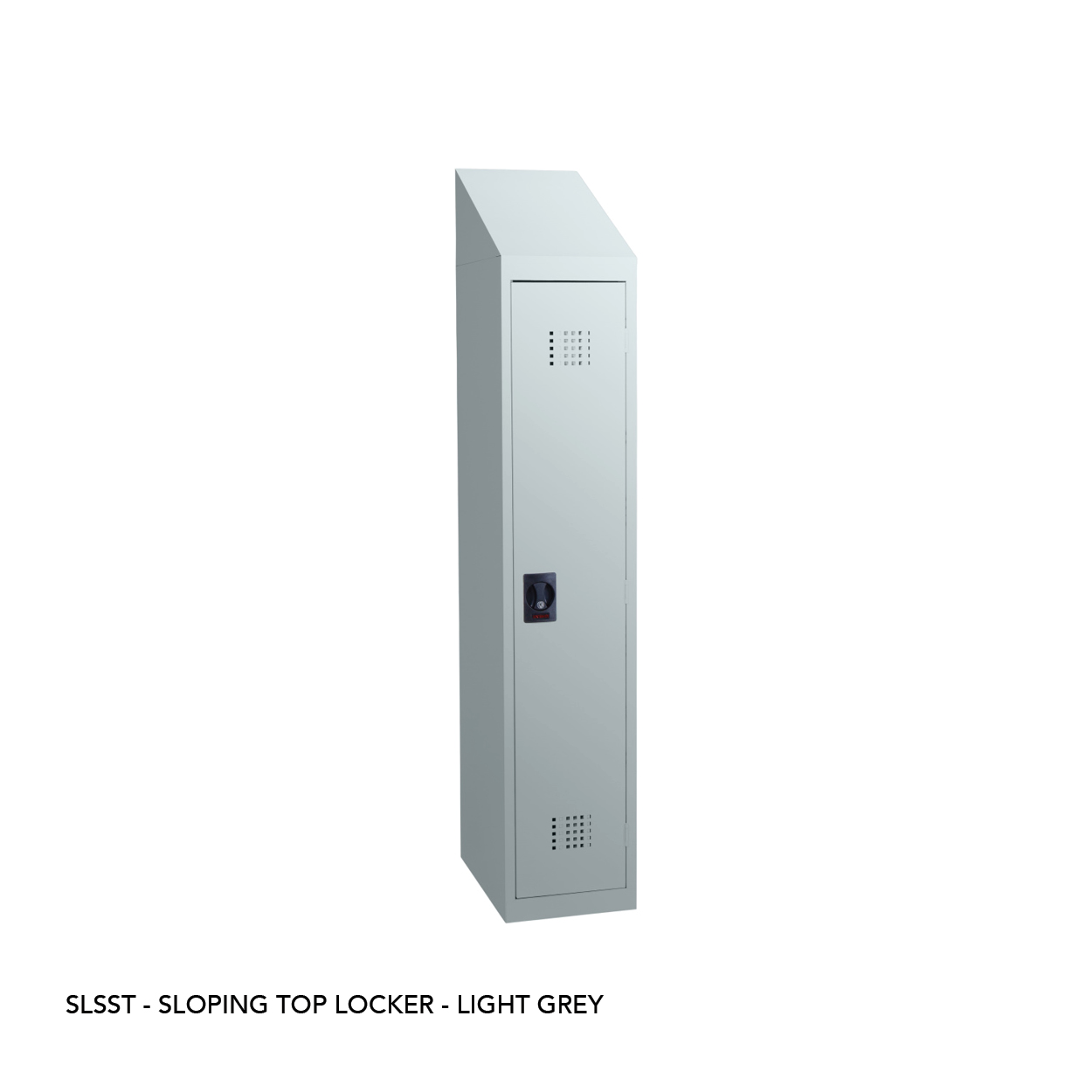 Sloping Top Lockers - Light Grey