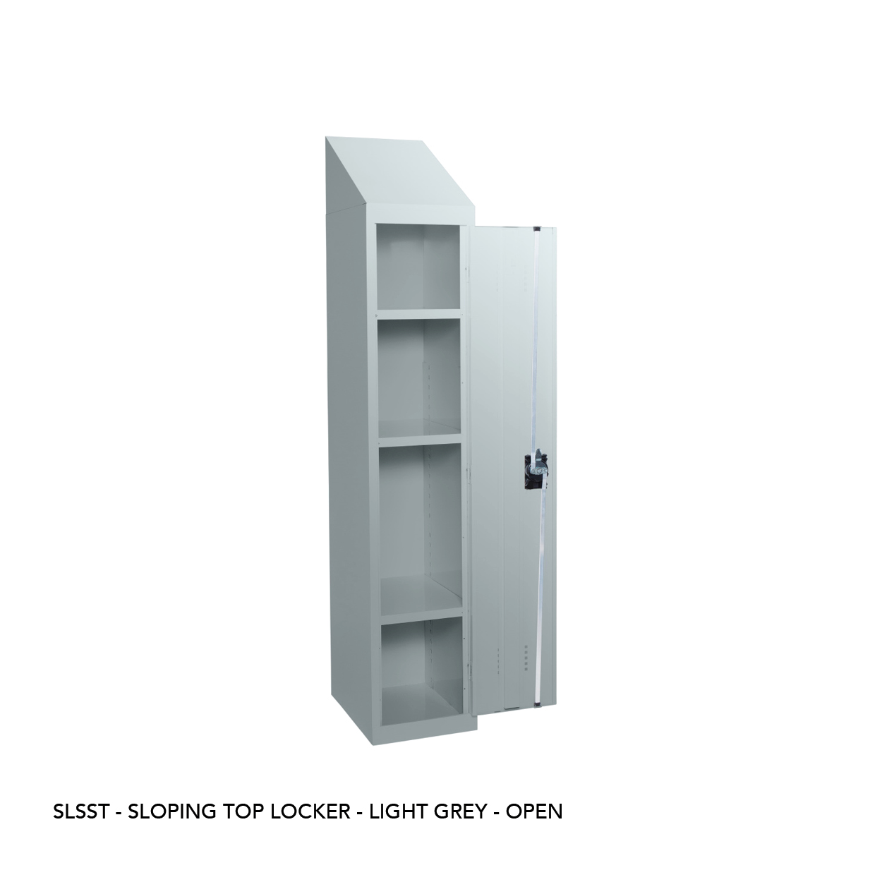 Sloping Top Lockers - OPEN - Light Grey