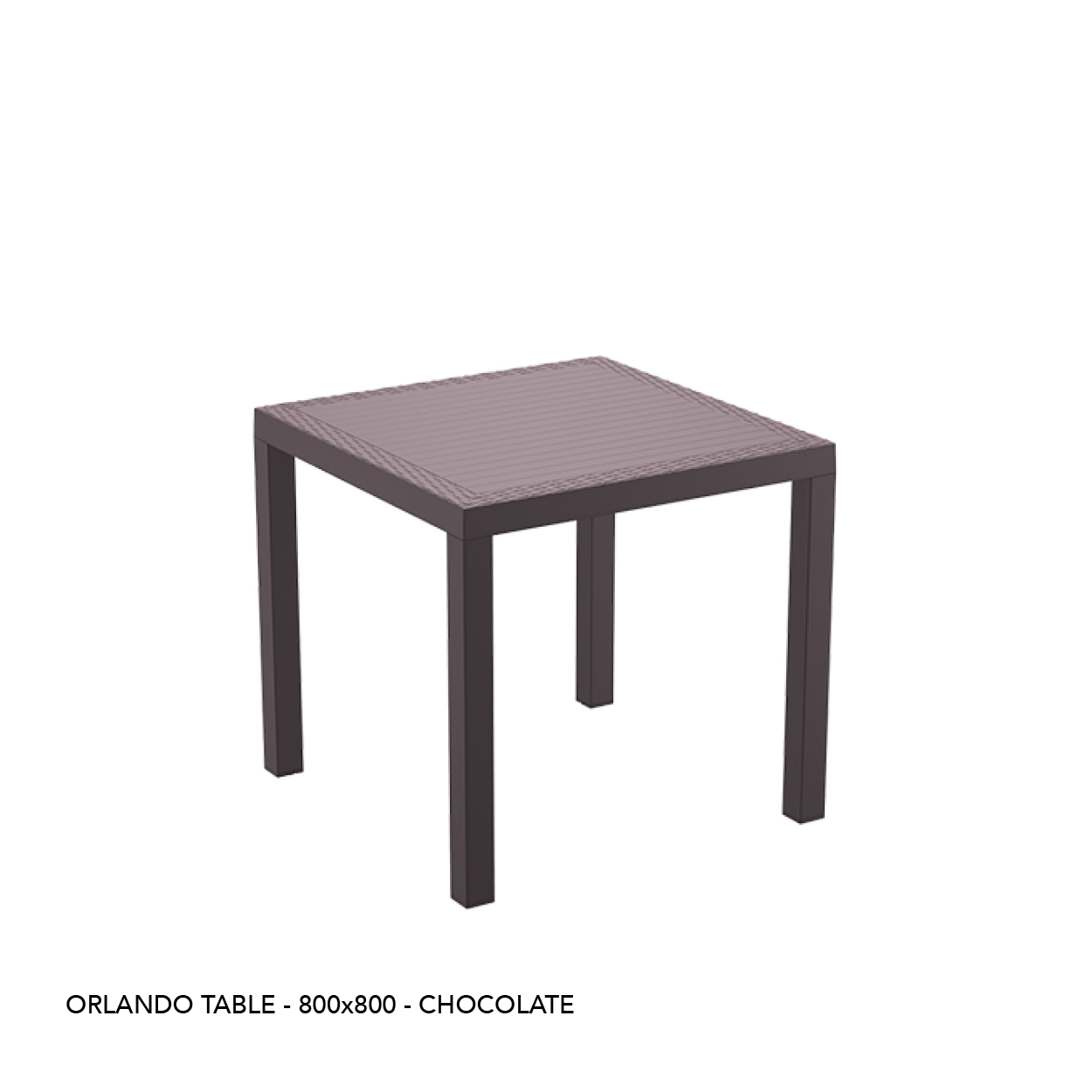 ORLANDO TABLE 80 - CHOCOLATE